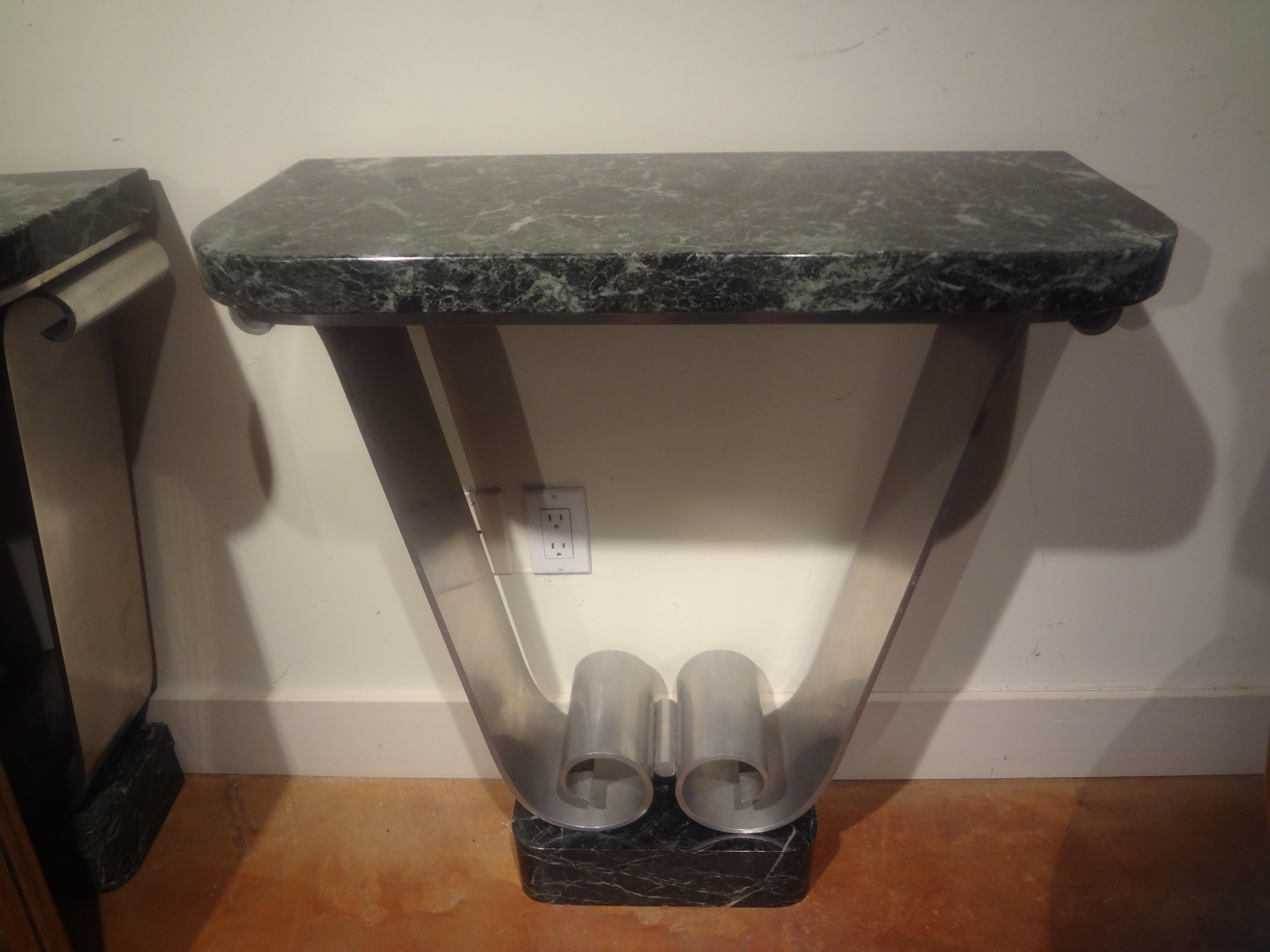 Pair Of French Art Deco Console Tables Attributed To André Arbus For Sale 9