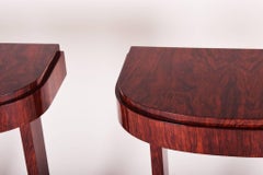Pair of French Art Deco Console Tables, Material Palisander