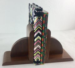 Pair of French Art Deco Era, Wooden Bookends