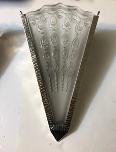 Paar französische Art-Déco-Fächerleuchter von Genet Et Michon