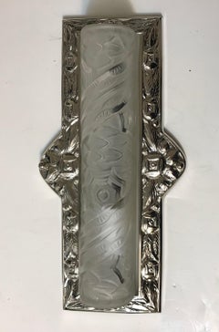 Pair of French Art Deco Floral Wall Sconces by Schneider