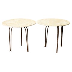 Pair of French Art Deco Garden Tables