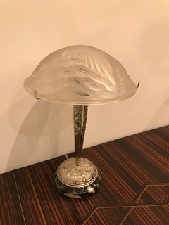 Pair of French Art Deco Geometric Table Lamps by Schneider