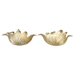 Pair of French Art Deco Gilt Plaster Sconces