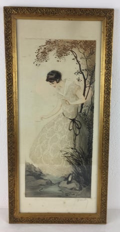 Paire de gravures Art Déco françaises par J. Hardy:: signées et protégées par un copyright