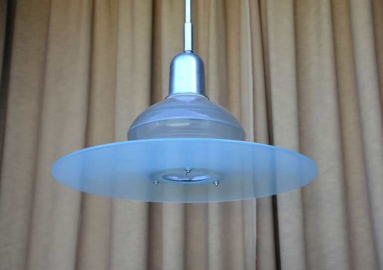 Pair of French Art Deco Hanging Lights For Sale at 1stDibs