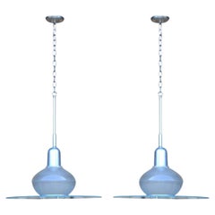 Paire de lampes suspendues Art déco françaises