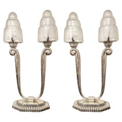 Pair of French Art Deco Lamps by Sabino & Capon