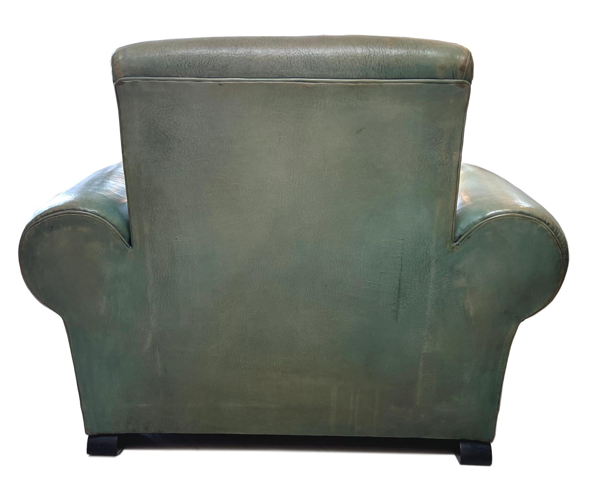 Paire de chaises Art Déco françaises en cuir et galuchat  3