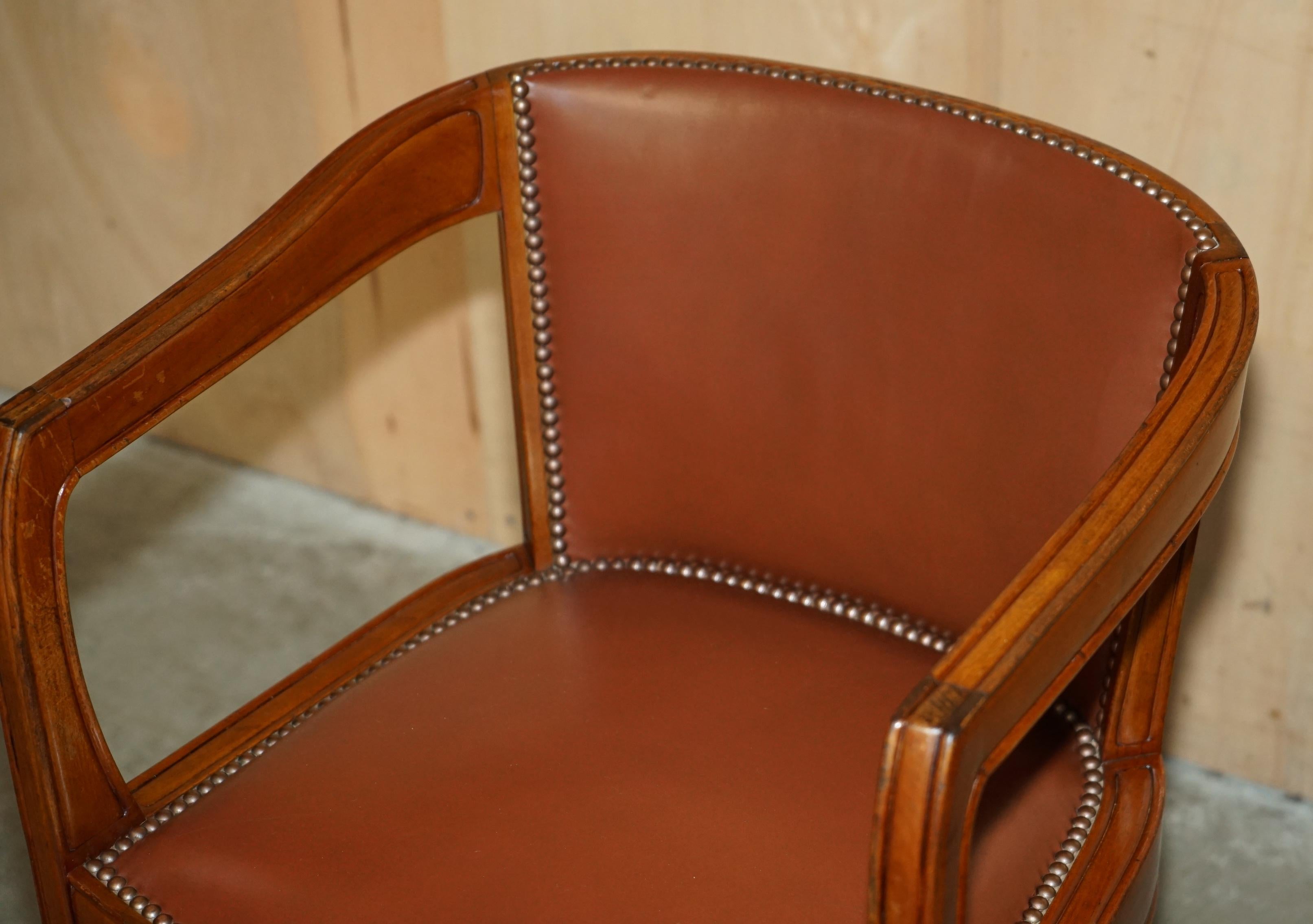 PAiR OF FRENCH ART DECO LEON JALLOT ART NOUVEAU WALNUT ARMCHAIRS PART OF A SUITE For Sale 7