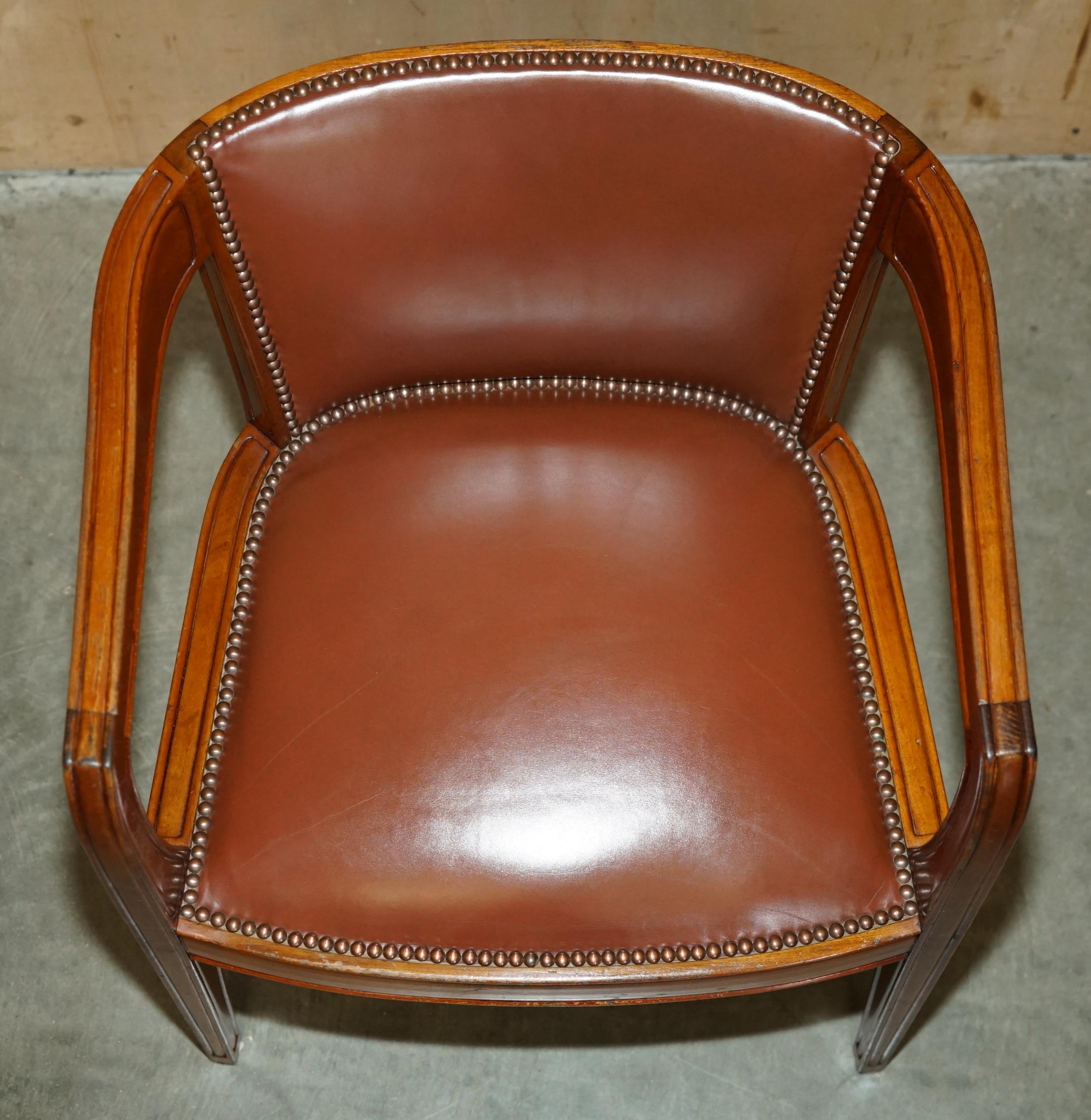 PAiR OF FRENCH ART DECO LEON JALLOT ART NOUVEAU WALNUT ARMCHAIRS PART OF A SUITE For Sale 8
