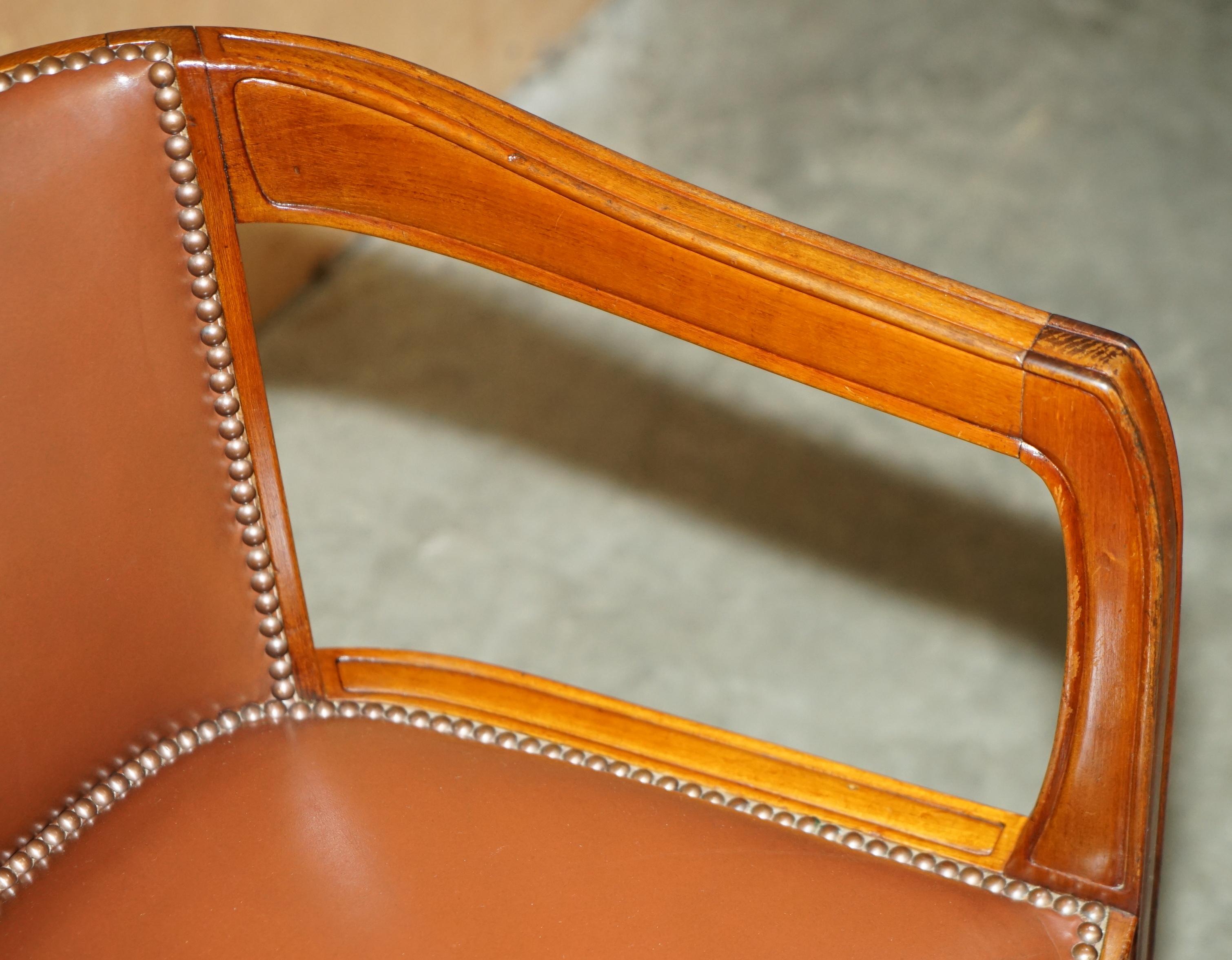 PAiR OF FRENCH ART DECO LEON JALLOT ART NOUVEAU WALNUT ARMCHAIRS PART OF A SUITE For Sale 10
