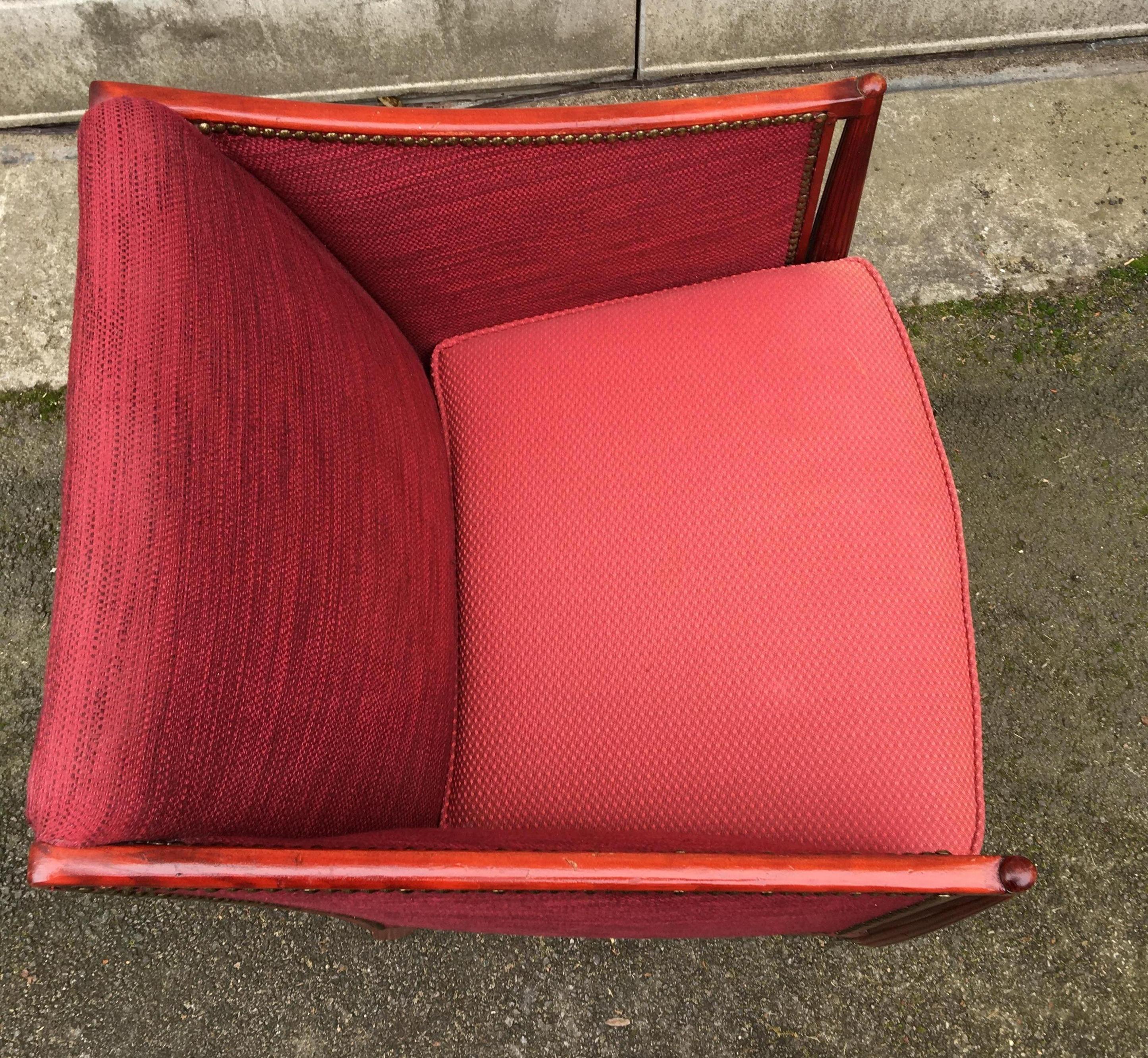 Pair of French Art Deco Lounge Chairs For Sale 8