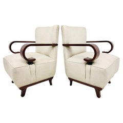 Pair of French Art Deco Lounge Chairs