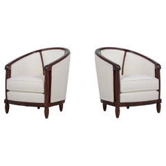 Pair of French Art-Deco Lounge Chairs