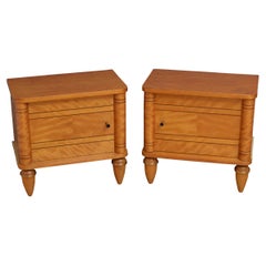 Pair of French Art Deco Low Bedside Cabinets