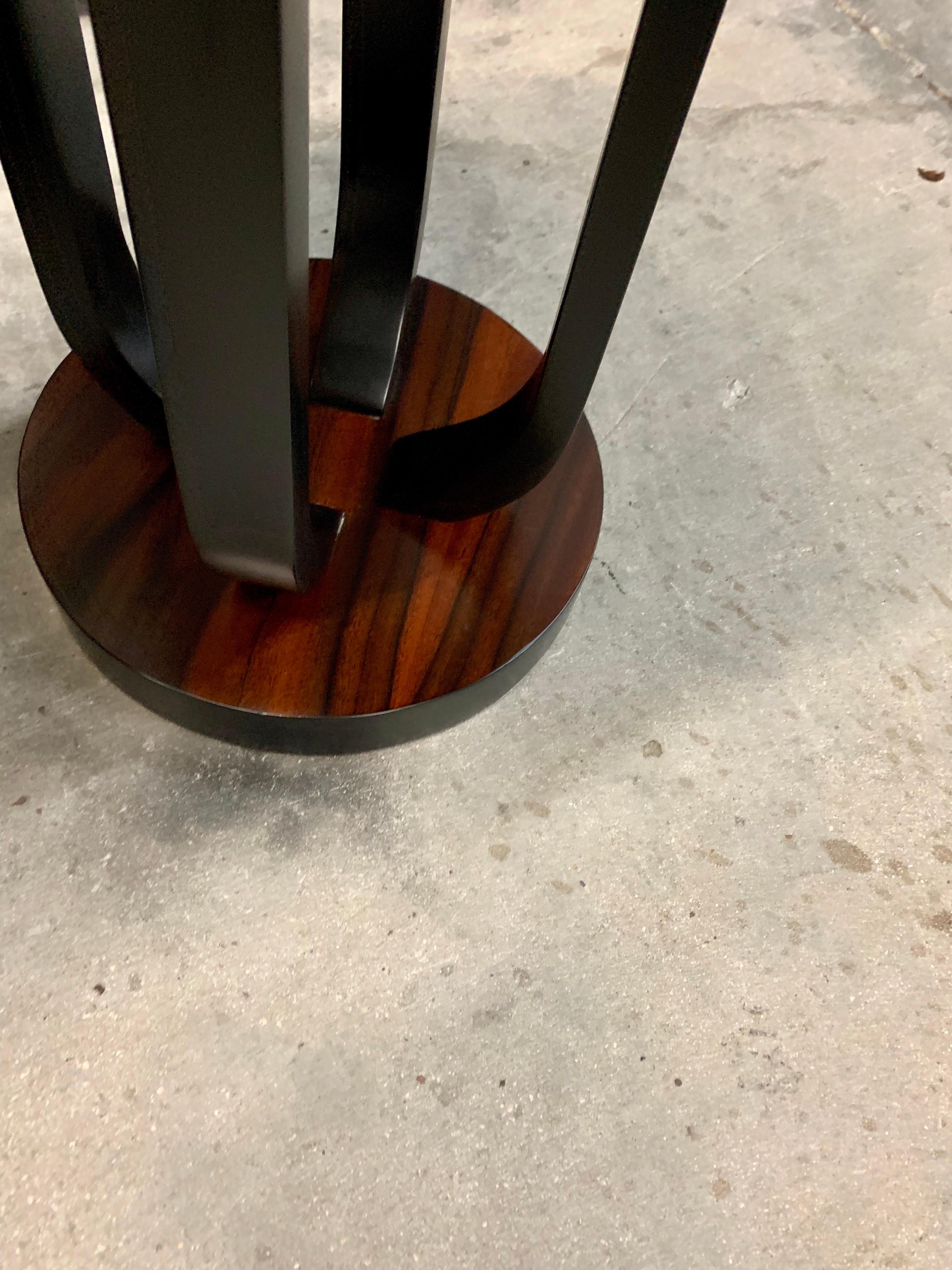 Pair of French Macassar Ebony Side Table or Accent Table In Good Condition In Hialeah, FL