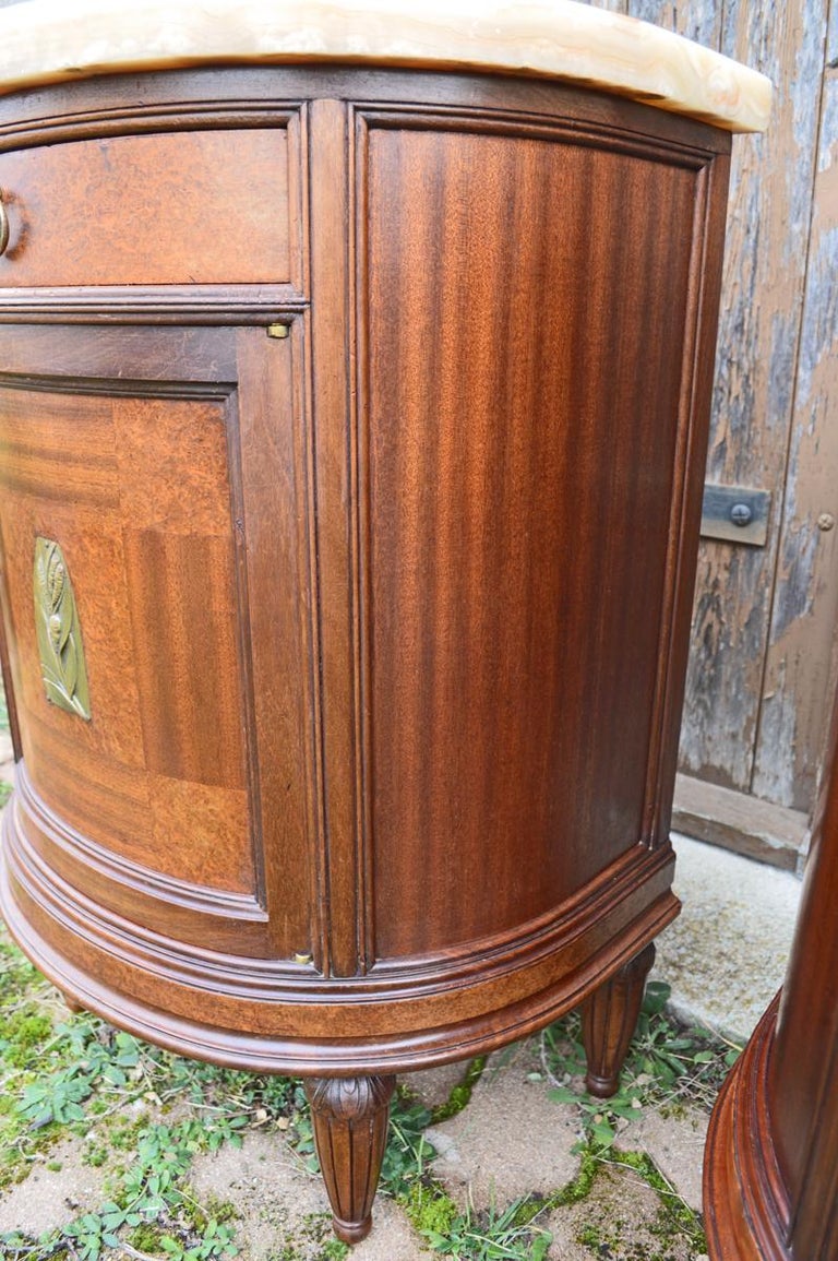 Pair of French Art Deco Mahogany Bedside Tables ...