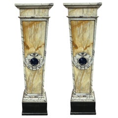 Pair Of French Art Deco Marble Pedestals