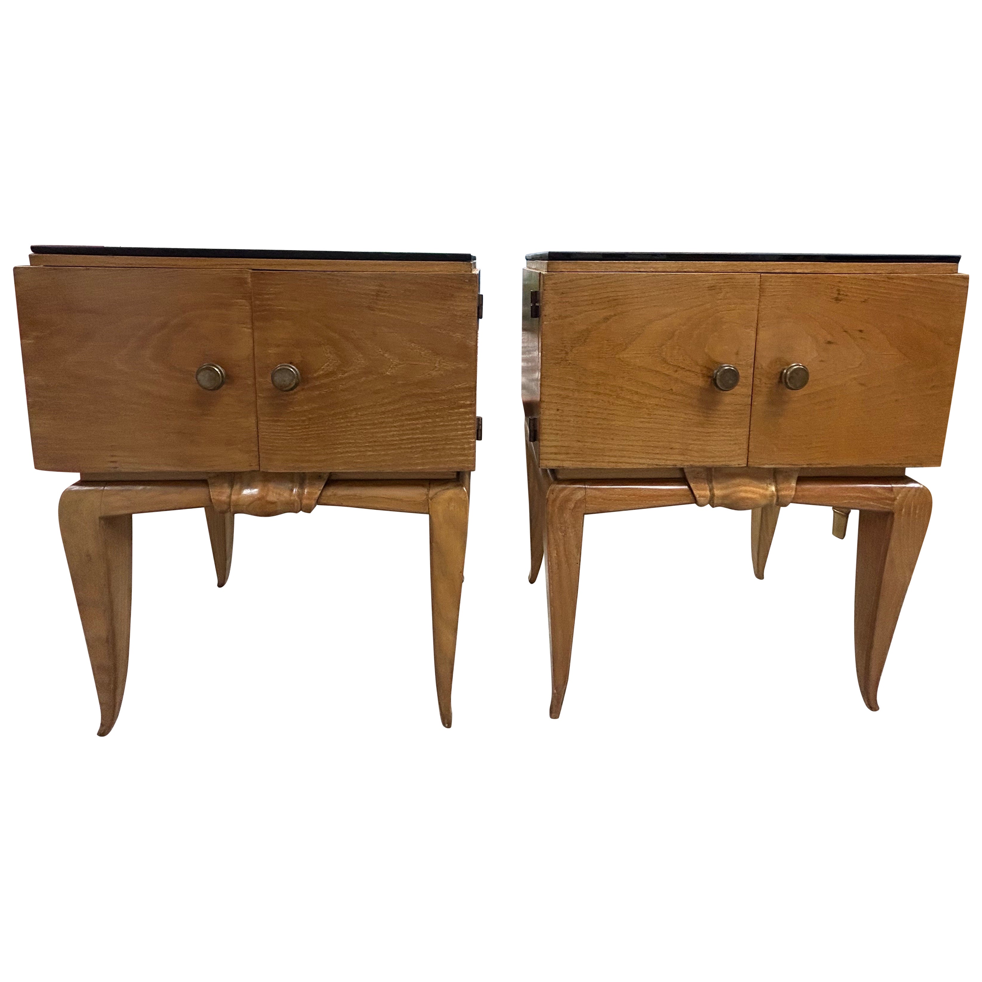 Pareja De Mesillas De Noche Art Decó Francesas en venta 10