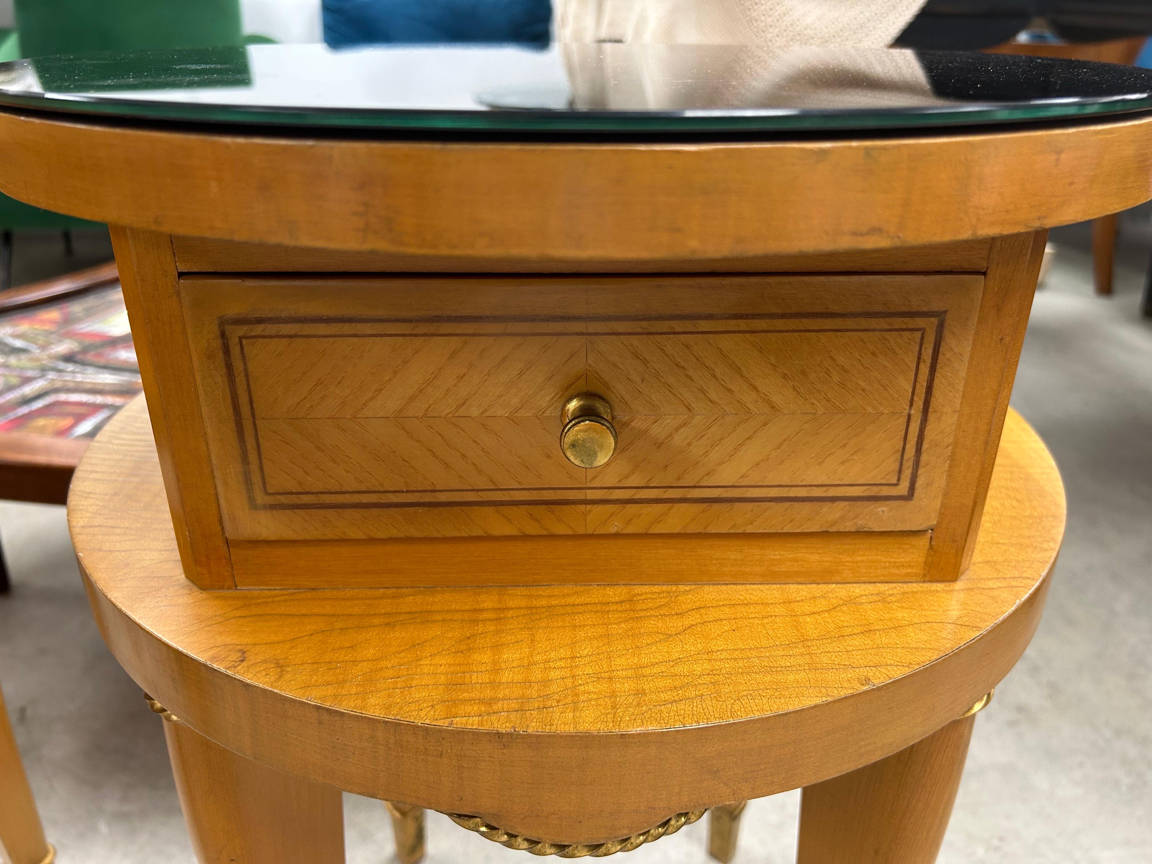 Mid-20th Century Pair of French Art Deco Nightstands For Sale