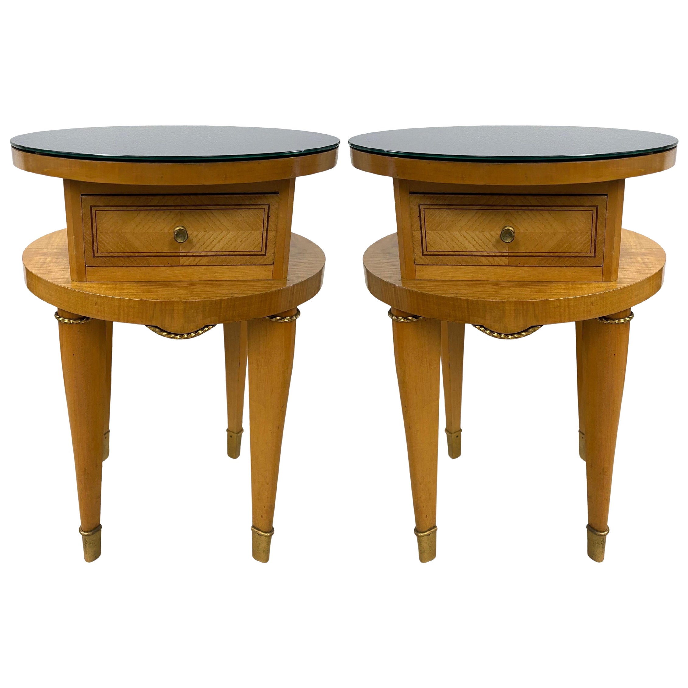 Pair of French Art Deco Nightstands