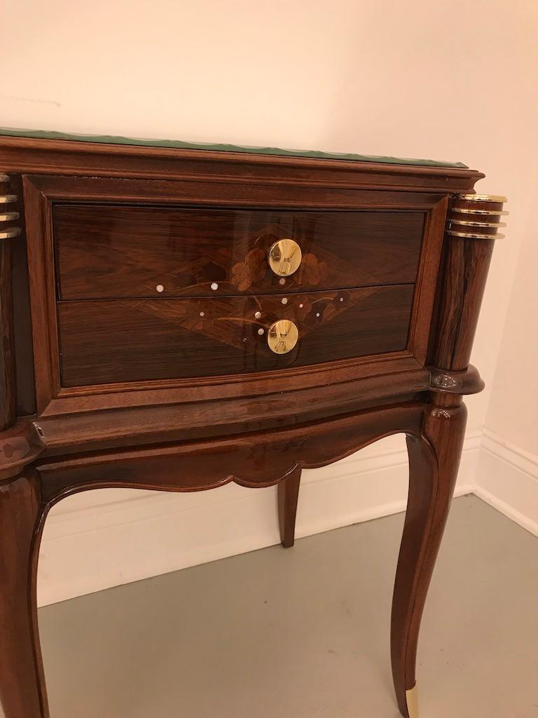 Pair of French Art Deco Nightstands in the Style of Jules Leleu 1