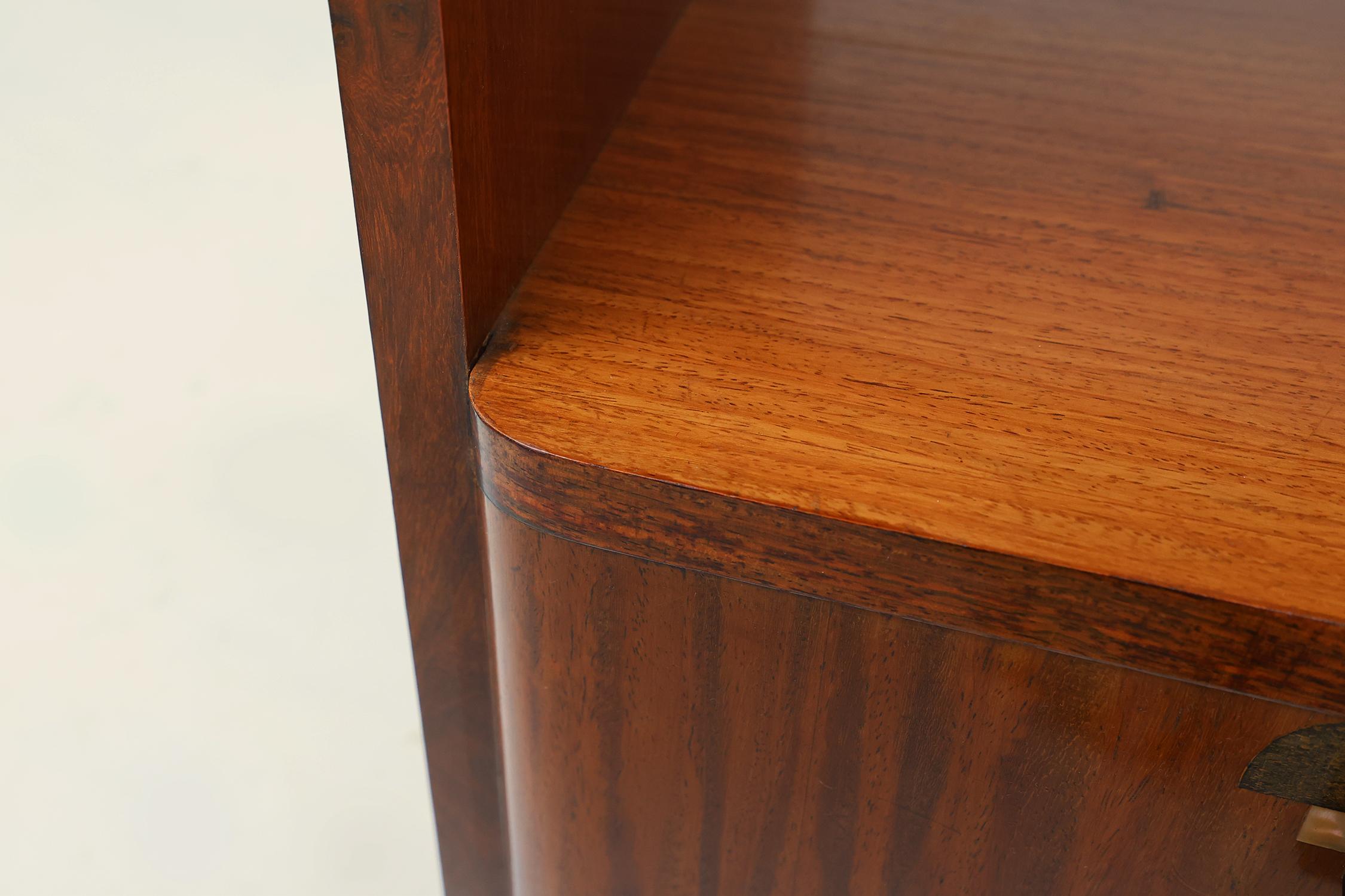 Pair of French Art Deco nightstands with marble top, ca. 1925 For Sale 7