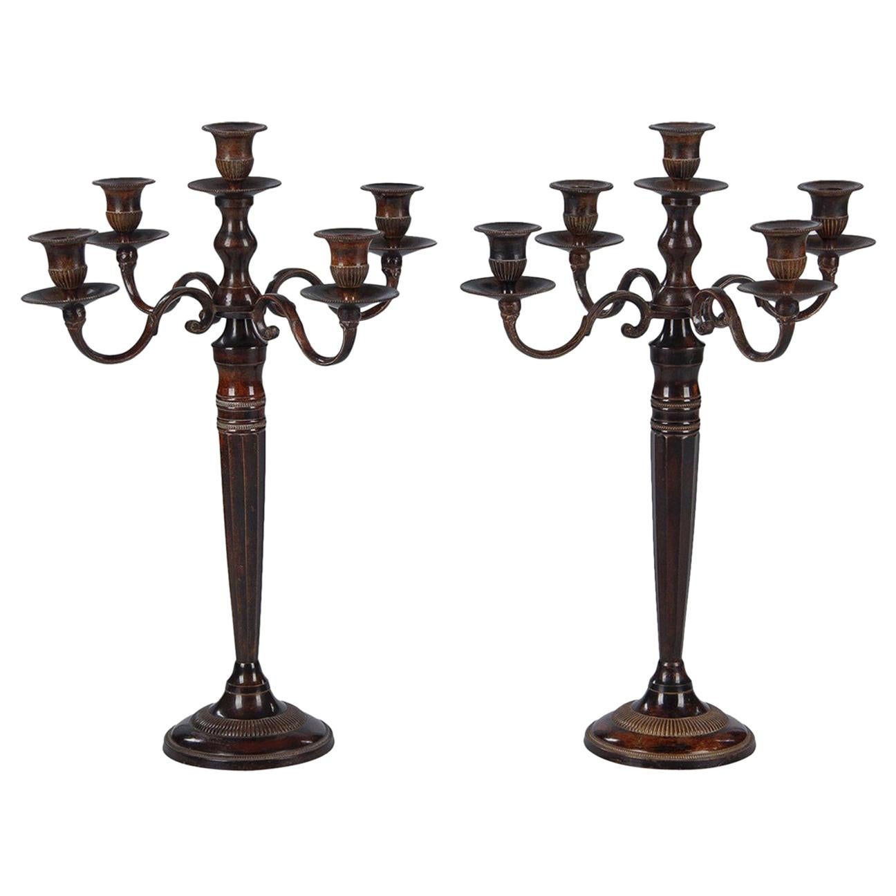 Art Deco Candle Holders 307 For Sale Luxury Art Deco Style Conical Clear
