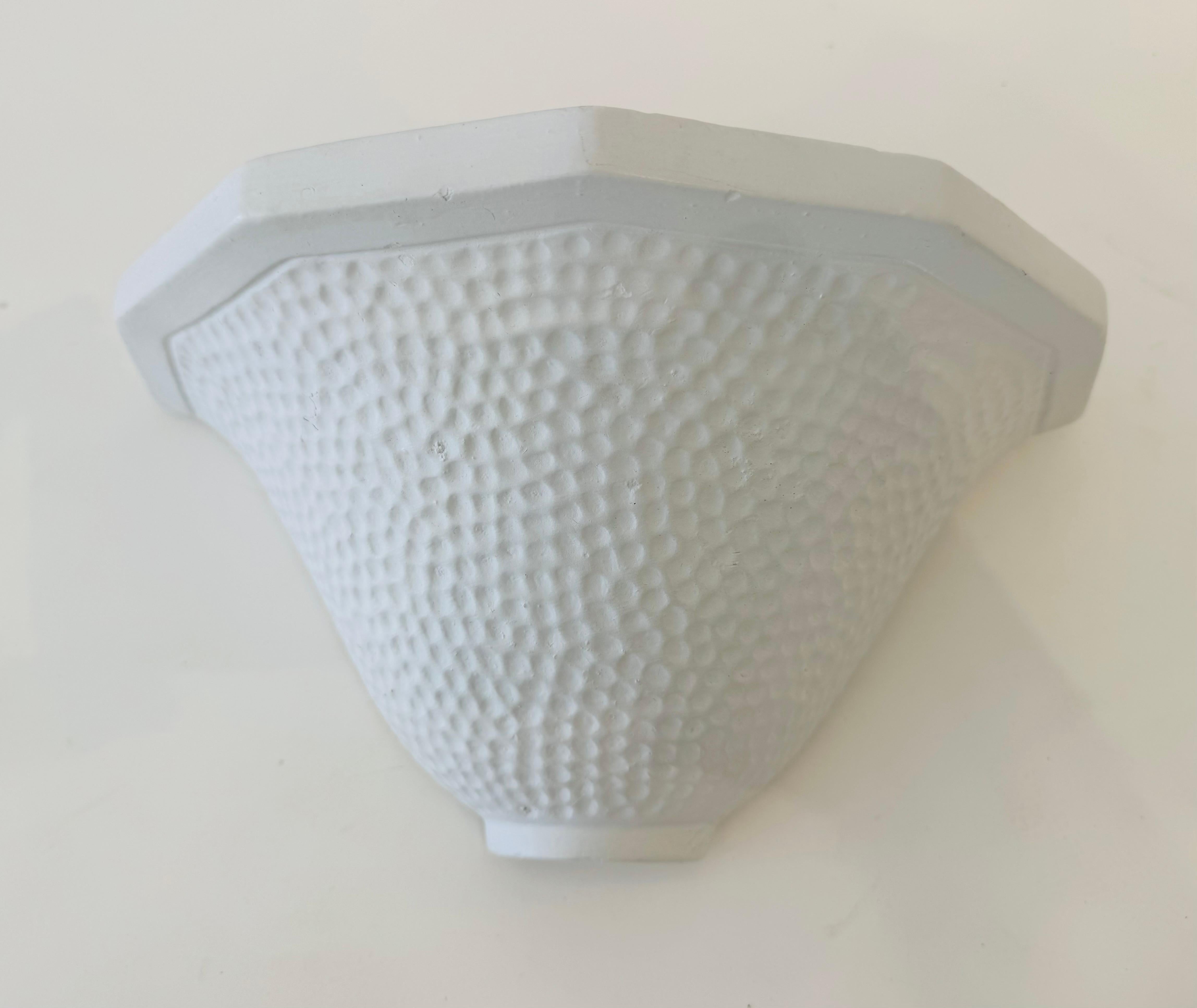 Coppia di lampade da parete in gesso Art Déco francese 1940 in vendita 2