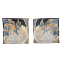 Antique Pair of French Art Deco Rugs Designed by Jean Burkhalter for Pierre Chareau