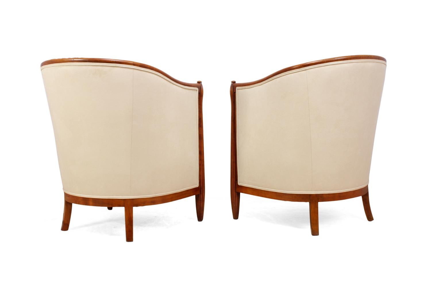 Pair of French Art Deco Salon Chairs by Paul Folllot, circa 1925 1