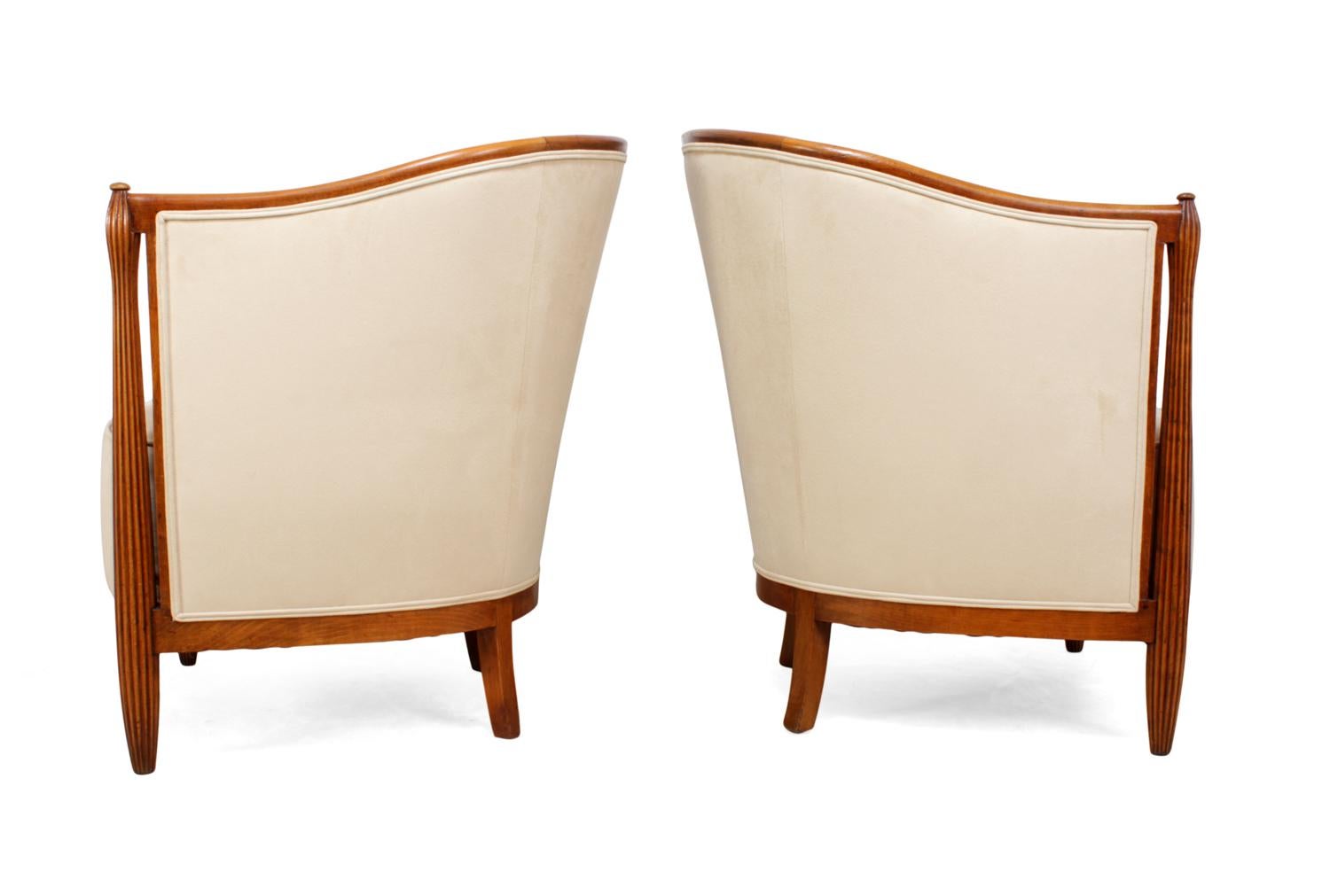 Pair of French Art Deco Salon Chairs by Paul Folllot, circa 1925 2