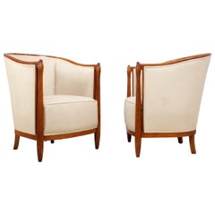Pair of French Art Deco Salon Chairs by Paul Folllot, circa 1925