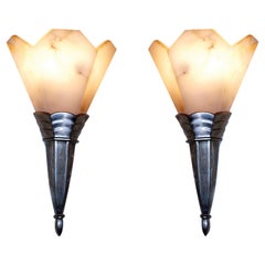 Pair of French Art Deco Sconces Attributed to Albert Cheuret