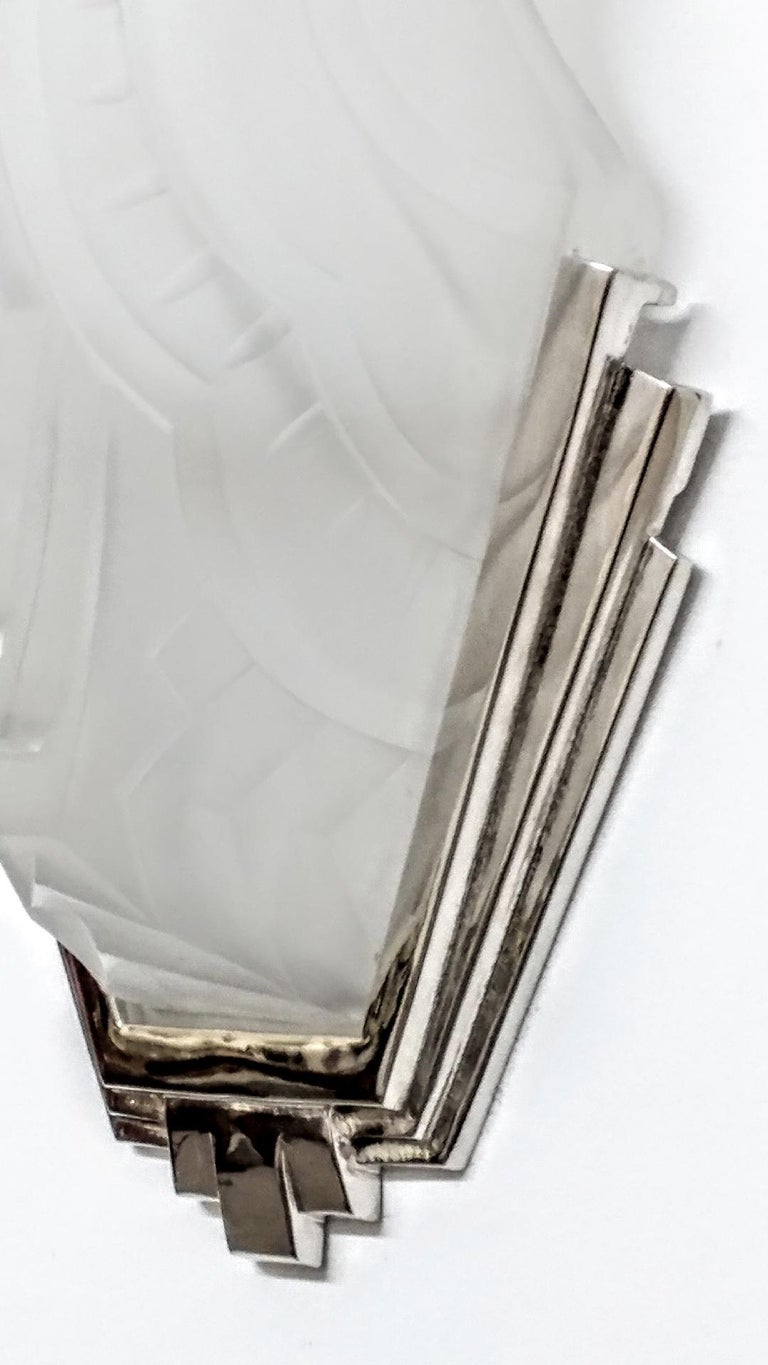 Pair of French Art Deco Wall Sconces by Sabino For Sale at 1stDibs