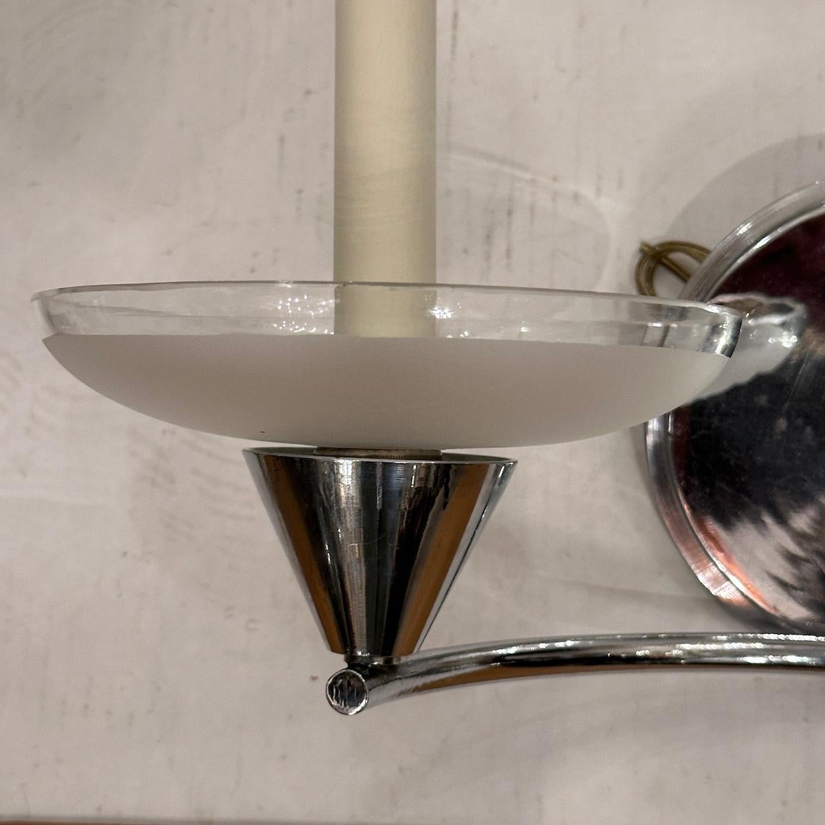 Pair of French Art Deco Sconces For Sale 1