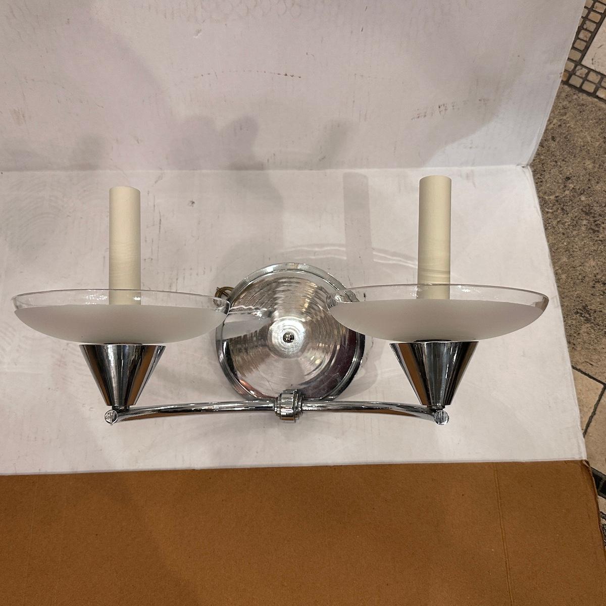 Pair of French Art Deco Sconces For Sale 3