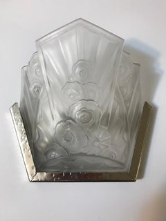 Paar französische Art-Déco-Wandleuchter, signiert von J. Robert