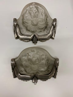 Pair of French Art Deco Sconces Signed by Sabino