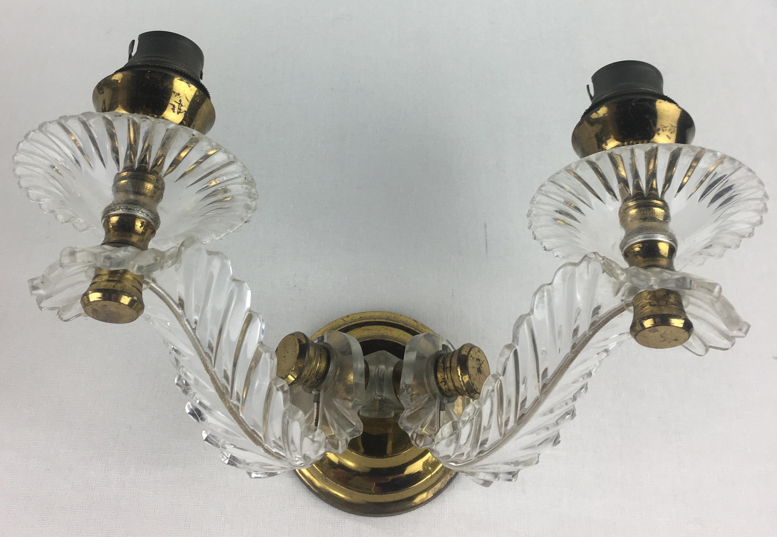 Nickel Pair of French Art Deco Sconces style Jules Leleu, circa 1930-40 For Sale