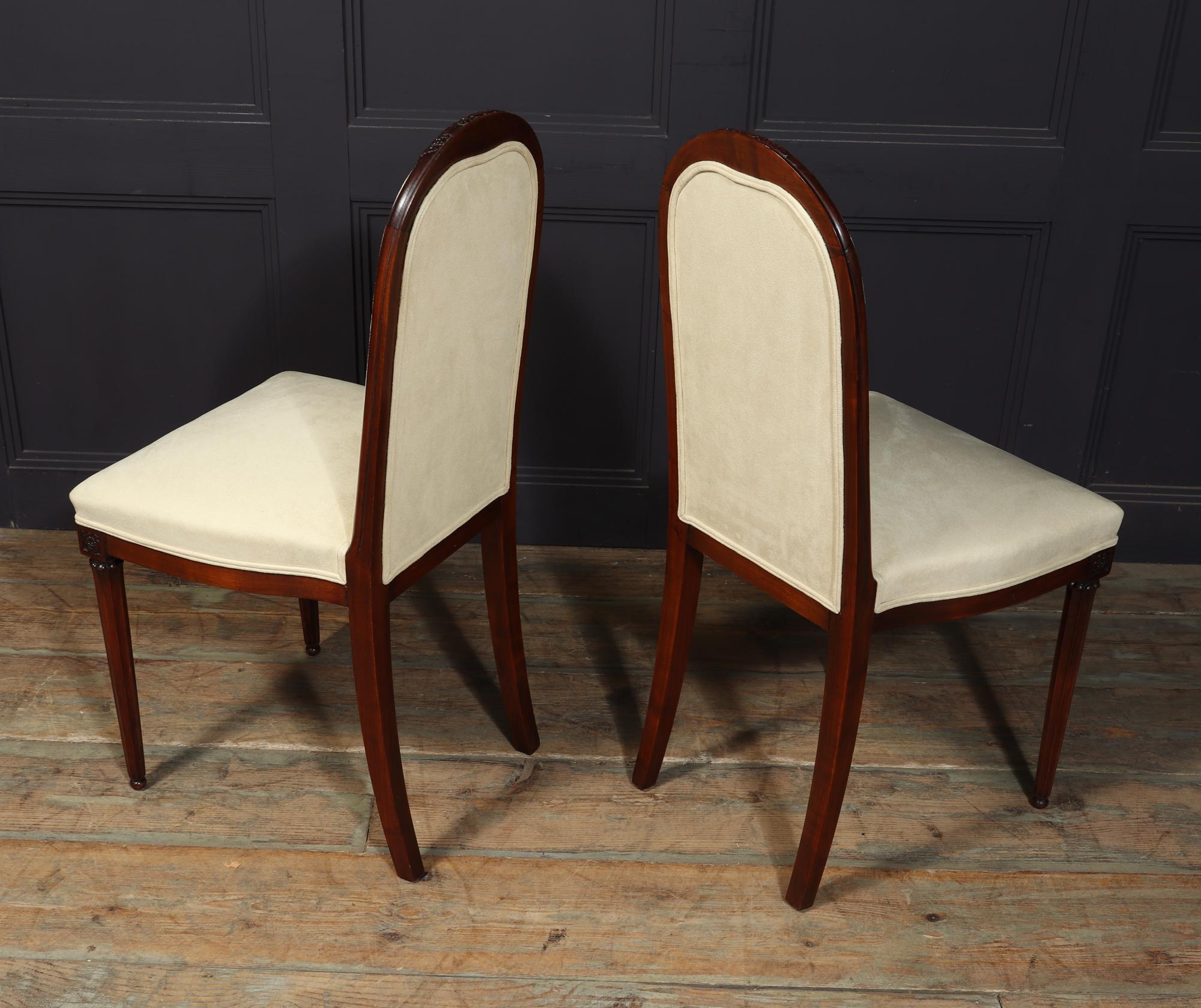 Paire de chaises d'appoint Art déco françaises par Paul Follot en vente 4
