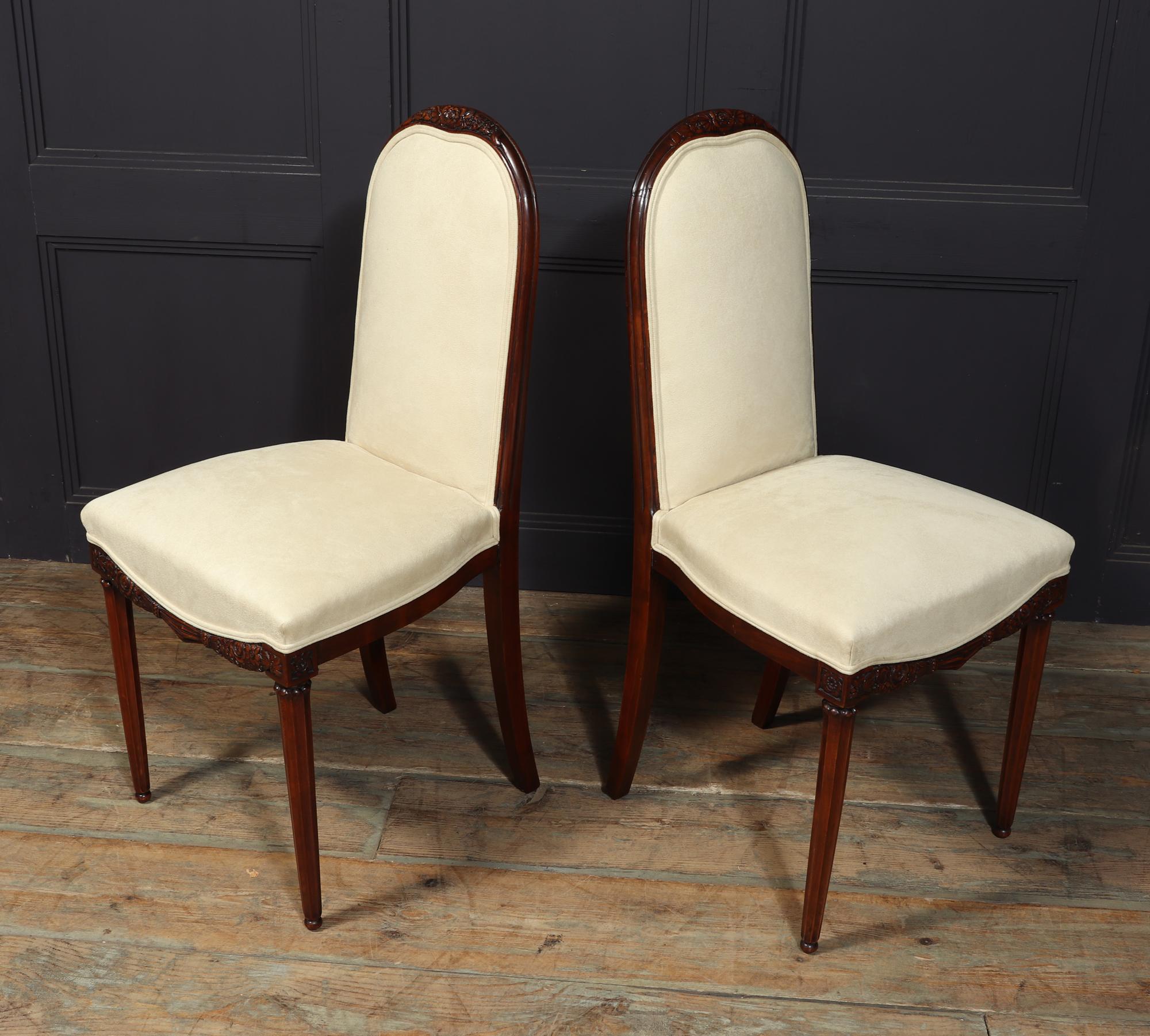 Paire de chaises d'appoint Art déco françaises par Paul Follot en vente 6