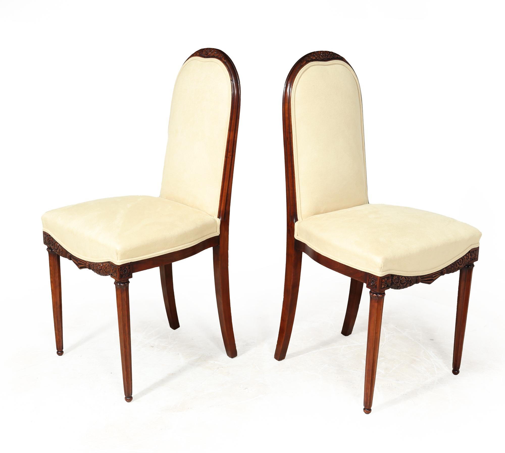 Paire de chaises d'appoint Art déco françaises par Paul Follot Excellent état - En vente à Paddock Wood Tonbridge, GB