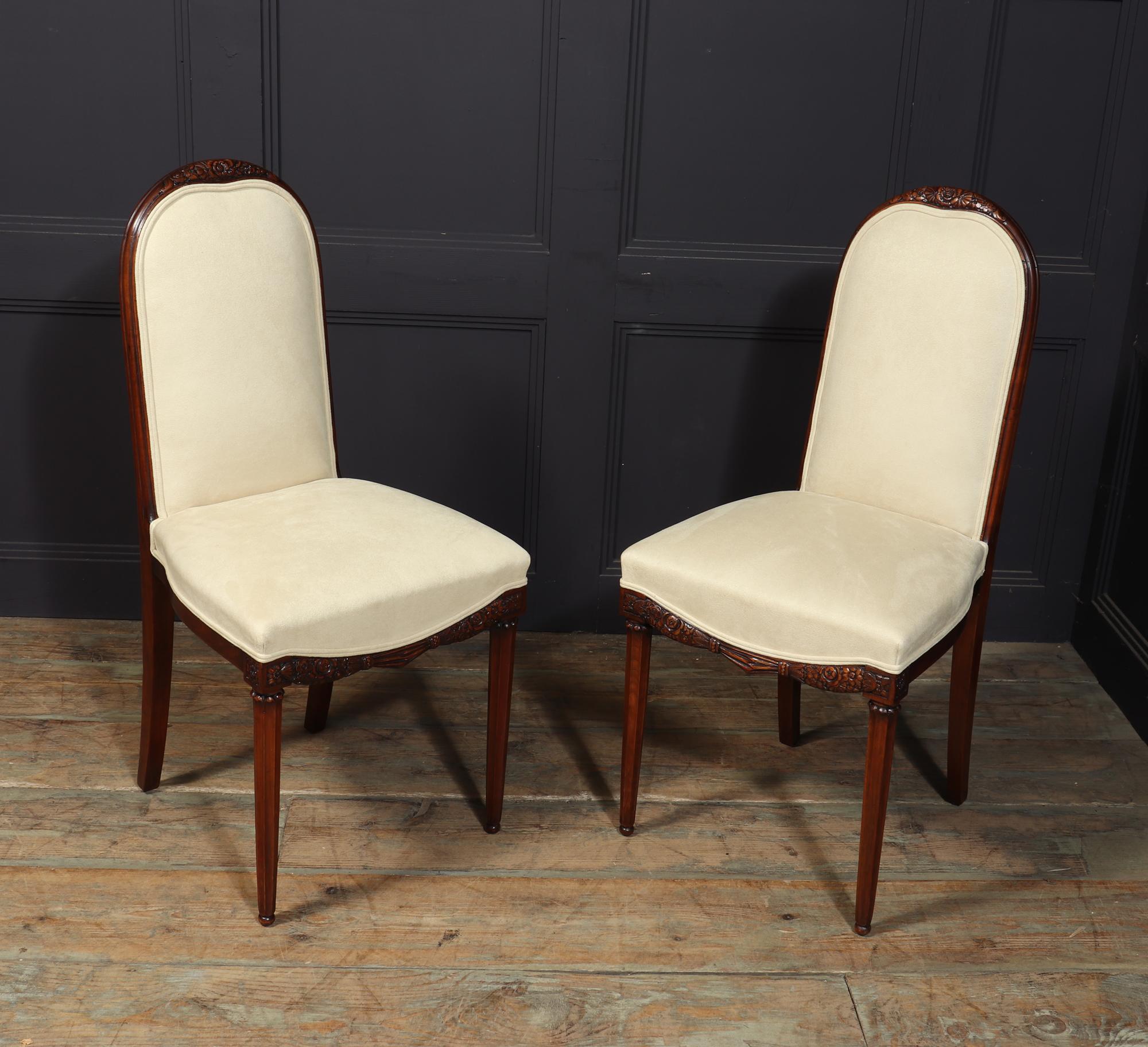 Paire de chaises d'appoint Art déco françaises par Paul Follot en vente 1