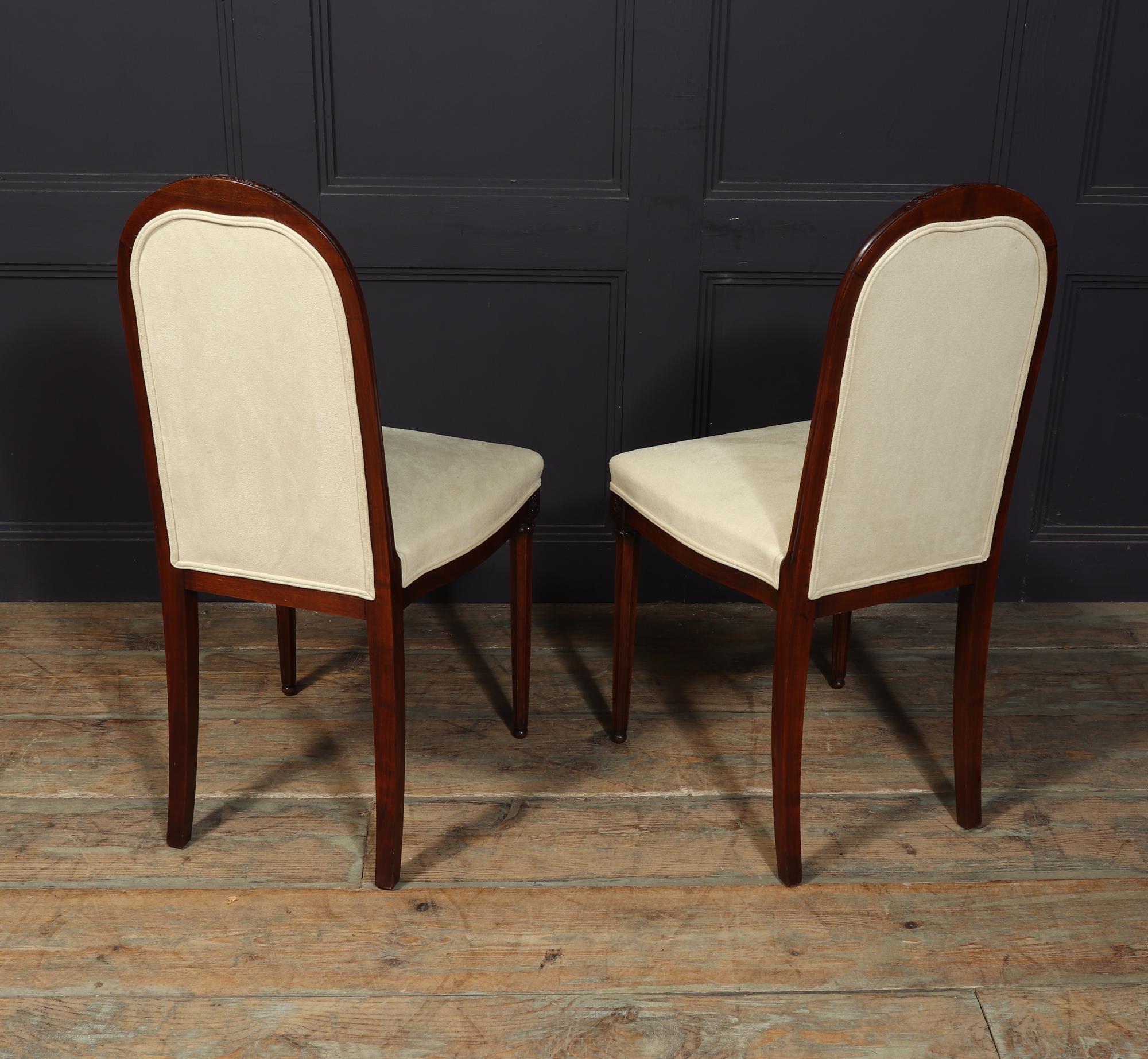 Paire de chaises d'appoint Art déco françaises par Paul Follot en vente 3