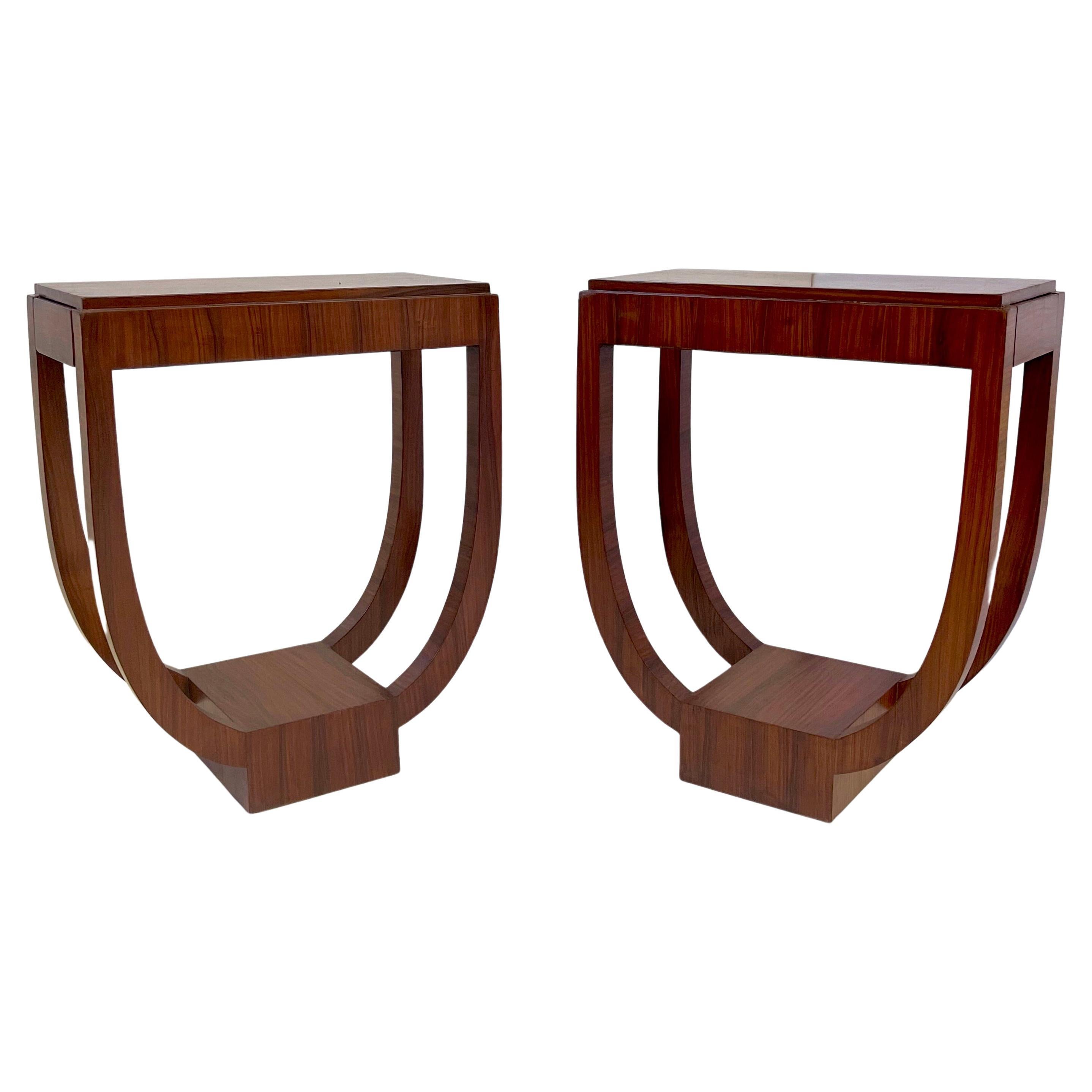 Pair of French Art Deco Side Tables