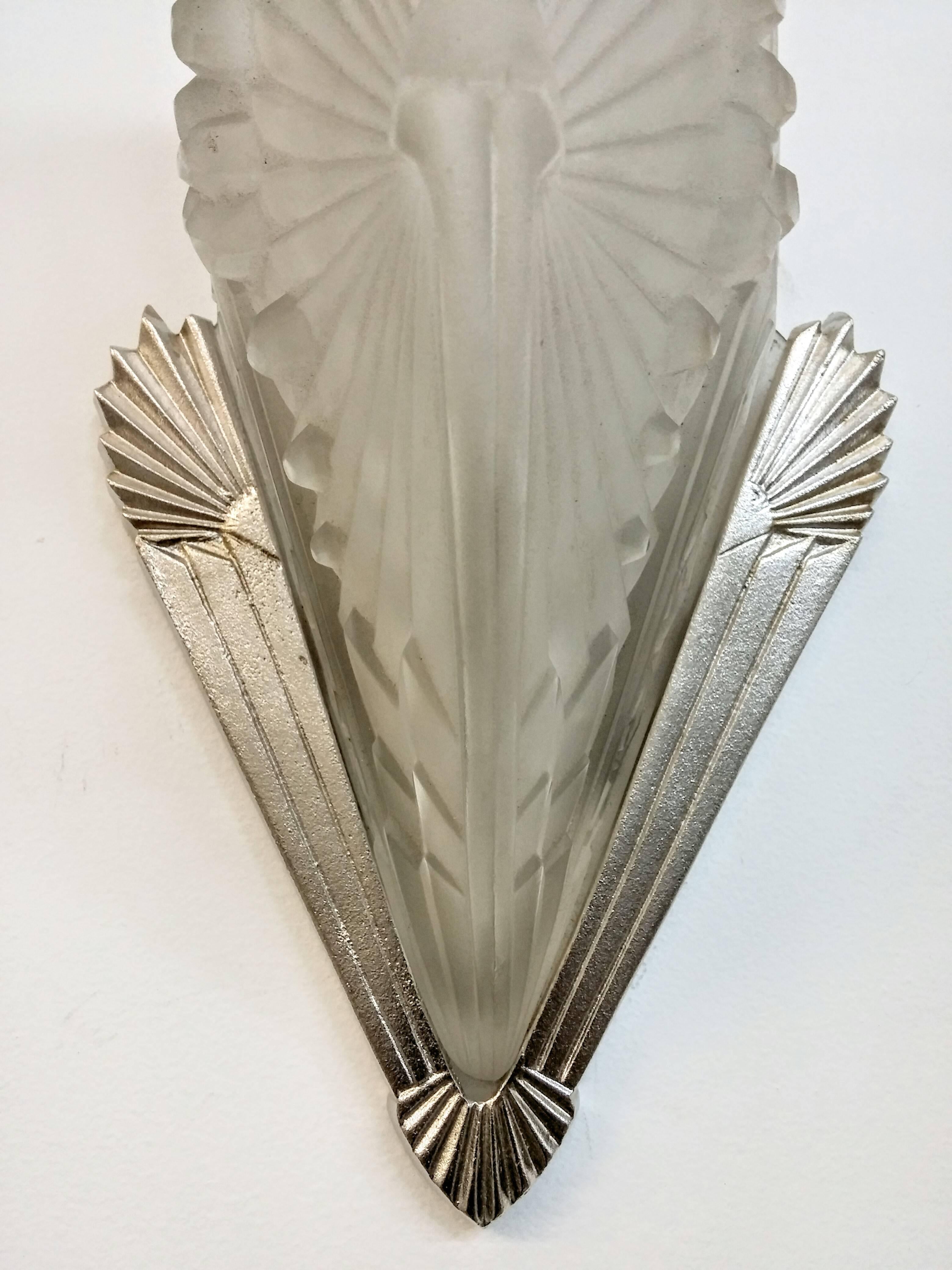 Calco Pair of French Art Deco signed by Schneider (2 pairs available) in vendita