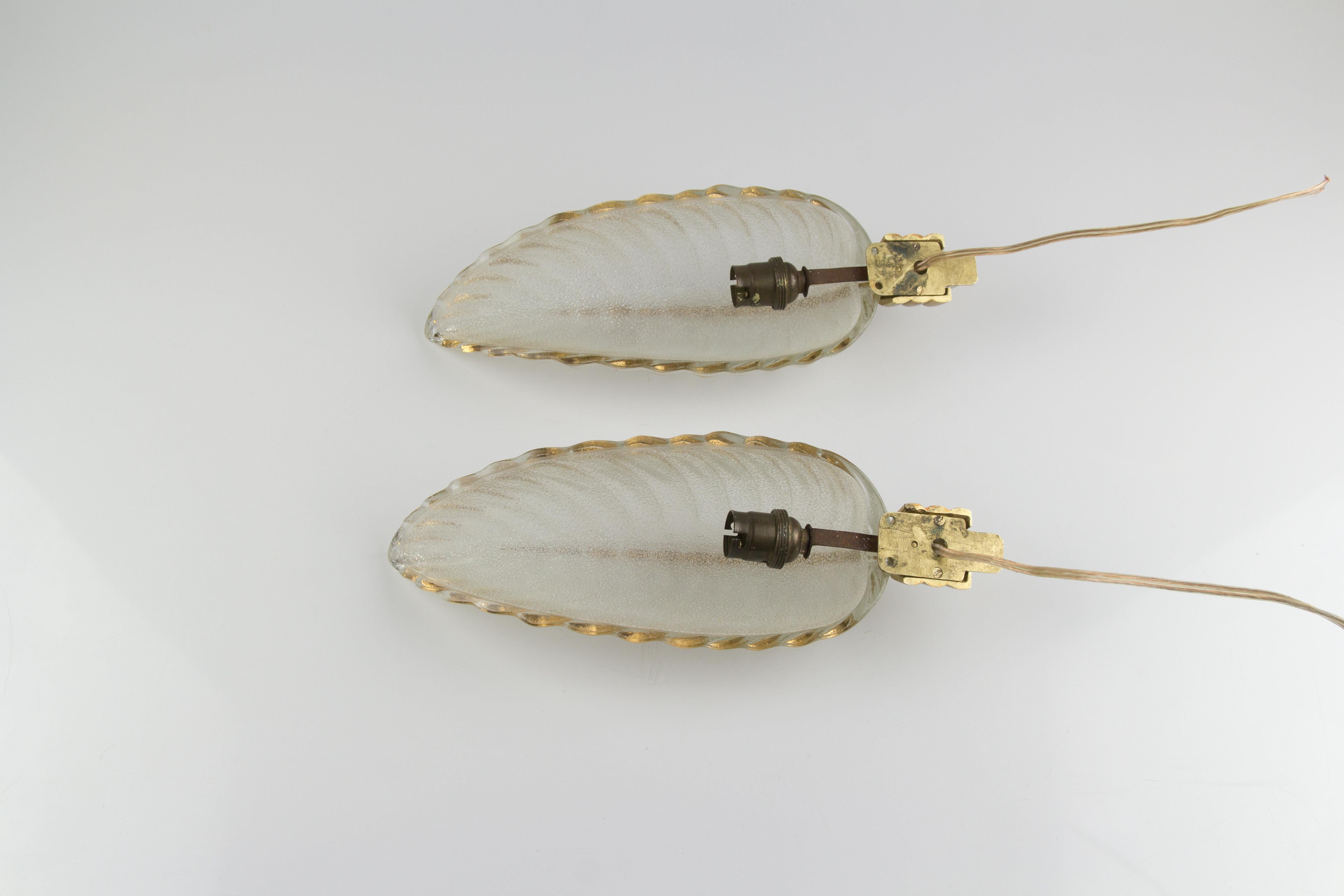 Pair of French Art Deco Signed Glass and Bronze Sconces by Ezan and Petitot 10