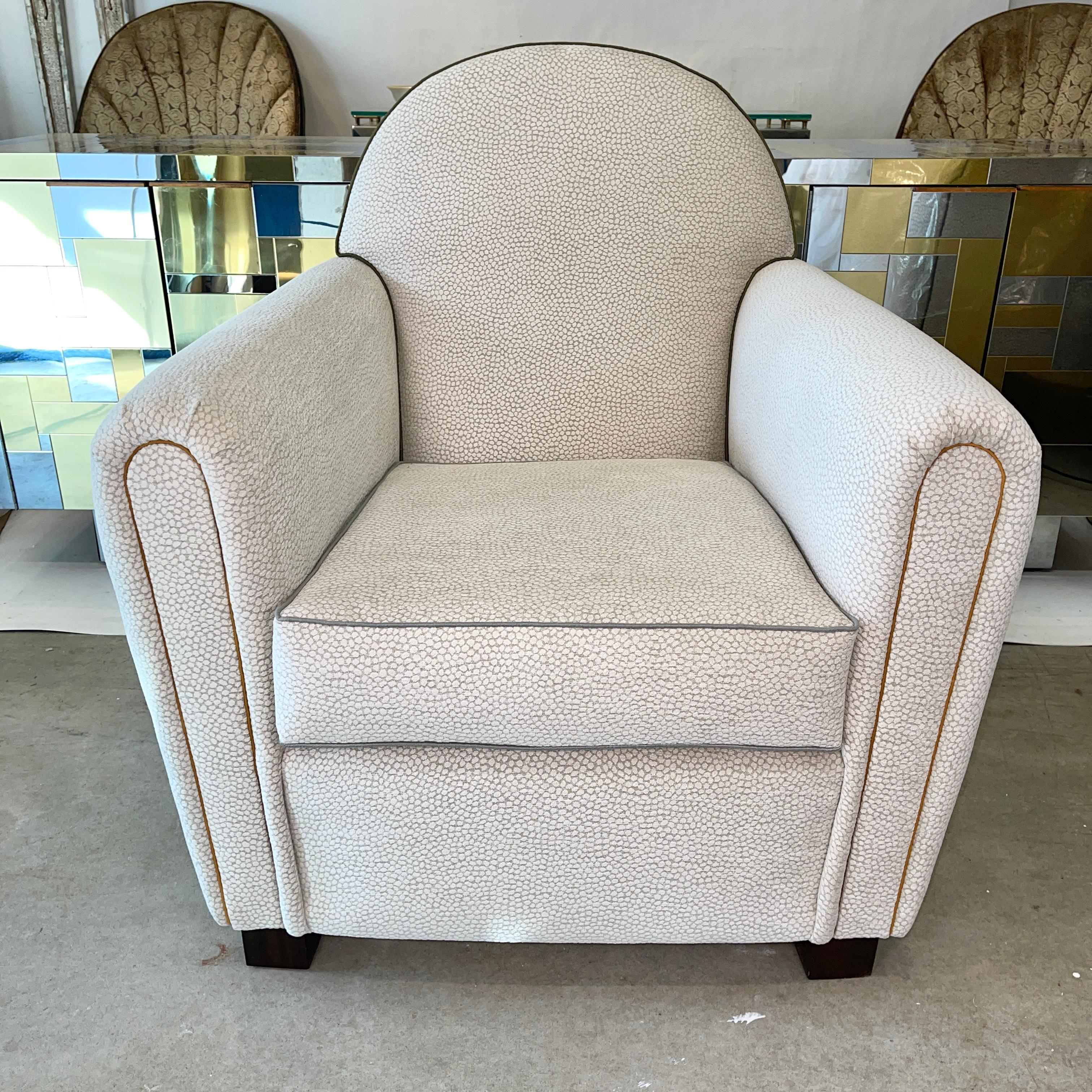Pair of French Art Deco Style Club Chairs 5